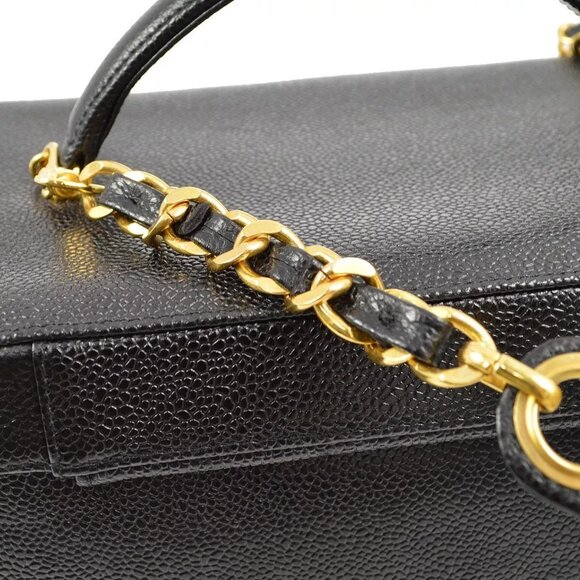 Chanel Black Caviar Skin 2way Vanity Handbag - Picture 8 of 16